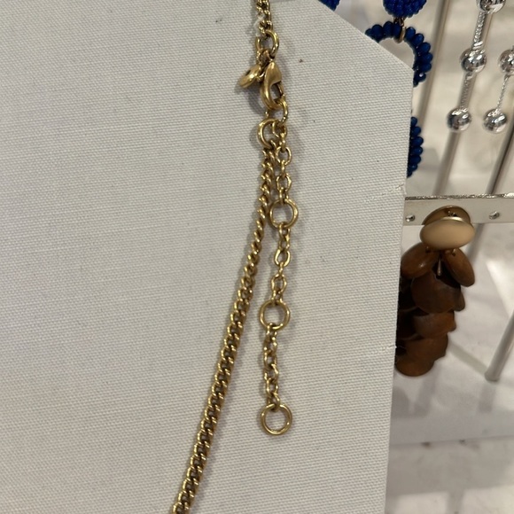 J Crew gray, white and crystal stone costume necklace - Picture 3 of 3